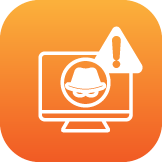 Fraud prevention, digital protection representative icon