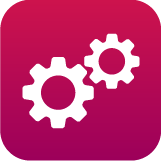 Icon representing platform integration with APIs and external systems