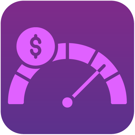 API icon for credit risk evaluation and analysis