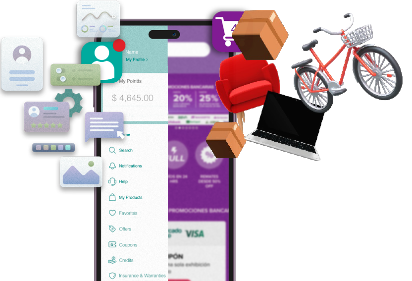 PTShop interface, digital platform for B2B and B2C companies